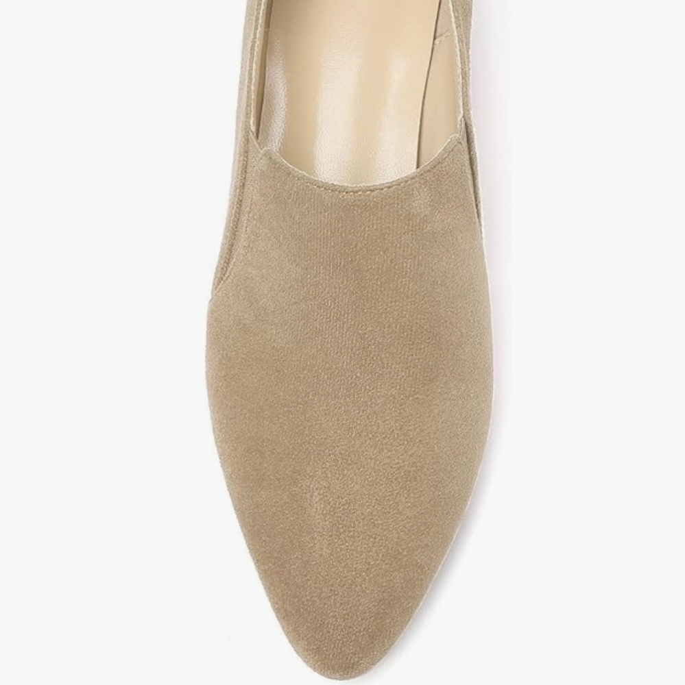 ELDOF Tan Women's Block Heel Shoes - Picture 7 of 8